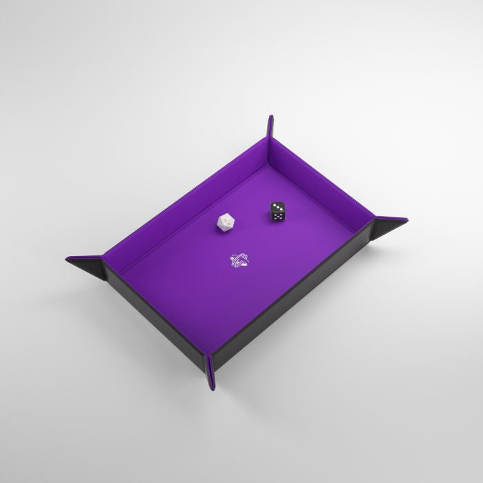 Magnetic Dice Tray - Rectangular - Black / Purple