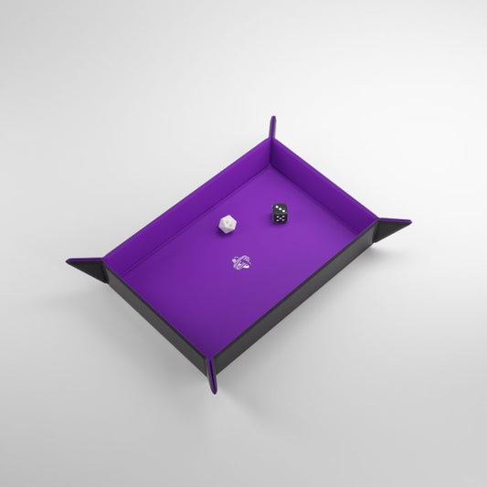 Magnetic Dice Tray - Rectangular - Black / Purple