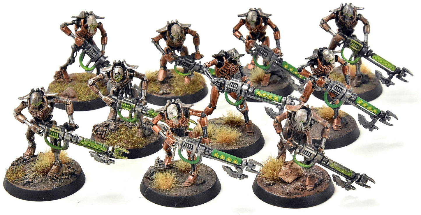 NECRONS 10 Warriors #1 WELL PAINTED Warhammer 40K 4947