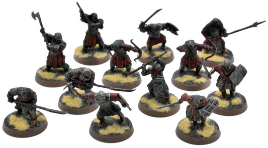 LOTR 12 Mordor Orcs #2 WELL PAINTED Middle Earth Strategy Battle Game