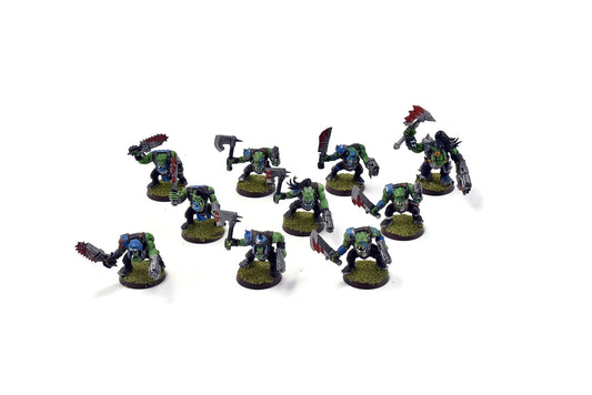 ORKS 10 Orks Boyz #1 WELL PAINTED 40K