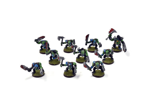 ORKS 10 Orks Boyz #1 WELL PAINTED 40K