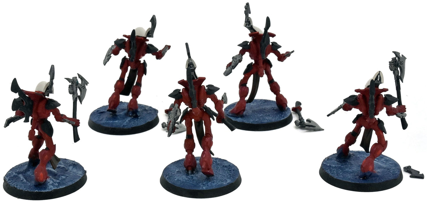 Aeldari 5 Wraithblades #1 WELL PAINTED Warhammer 40K