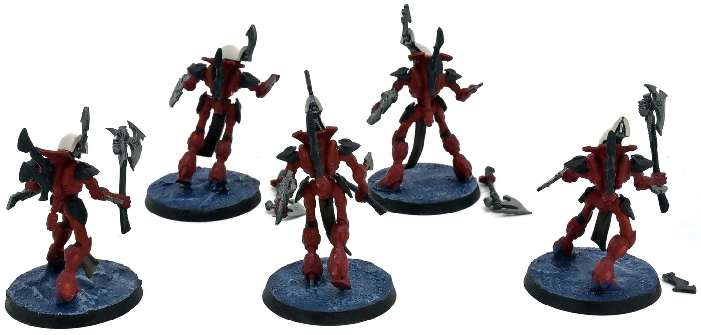 Aeldari 5 Wraithblades #1 WELL PAINTED Warhammer 40K