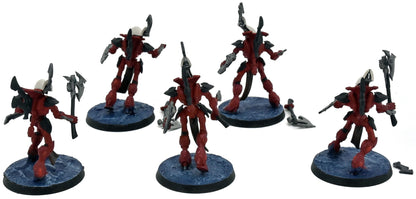 Aeldari 5 Wraithblades #1 WELL PAINTED Warhammer 40K
