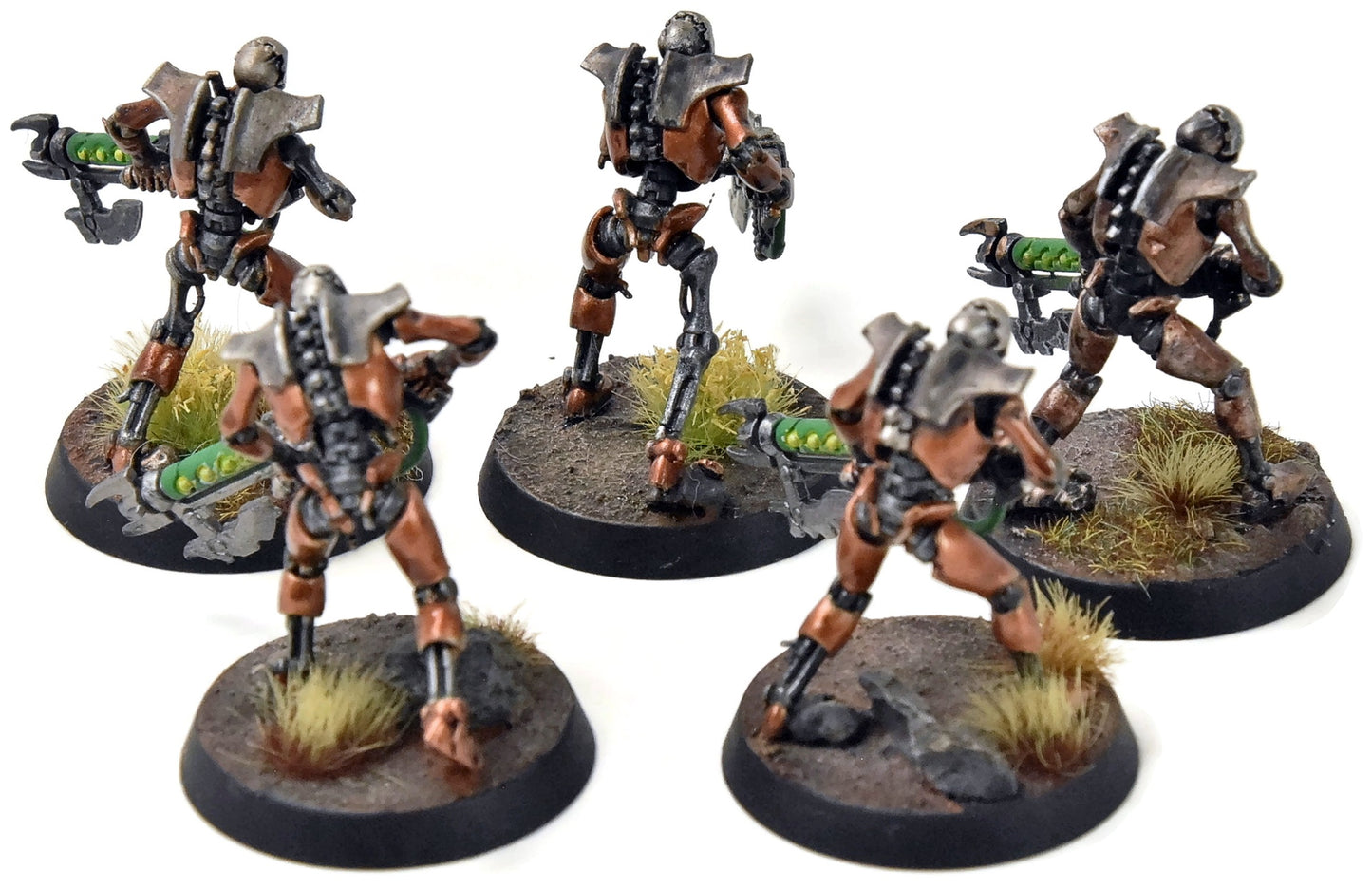 NECRONS 5 Warriors #8 WELL PAINTED Warhammer 40K