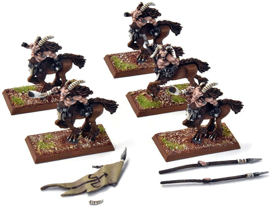 BEASTMEN 5 Centigor Herds #2 PRO PAINTED Metal reassembly missing some horns