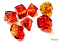 Gemini 7-die Set Translucent Red- Yellow/gold