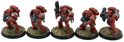 BLOOD ANGELS 10 Tactical Space Marines #2 WELL PAINTED Warhammer 40K
