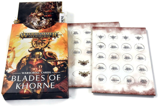 BLADES OF KHORNE Warscroll Cards & Tokens Sigmar