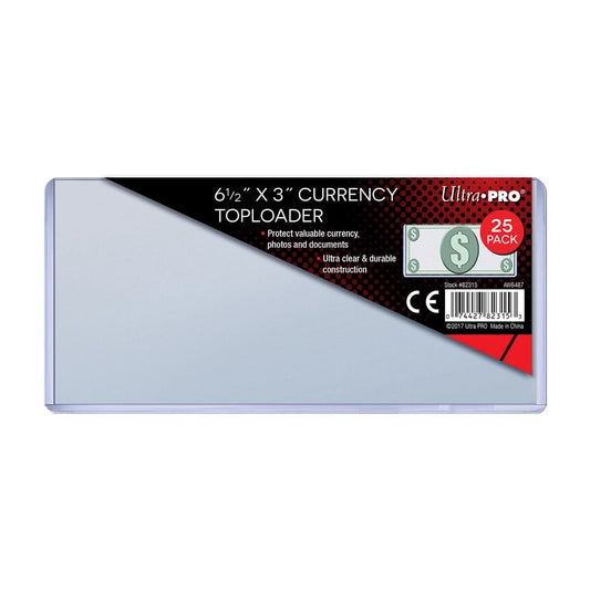 Ultra Pro Topload Sp 6.5 X 3 Currency 25ct