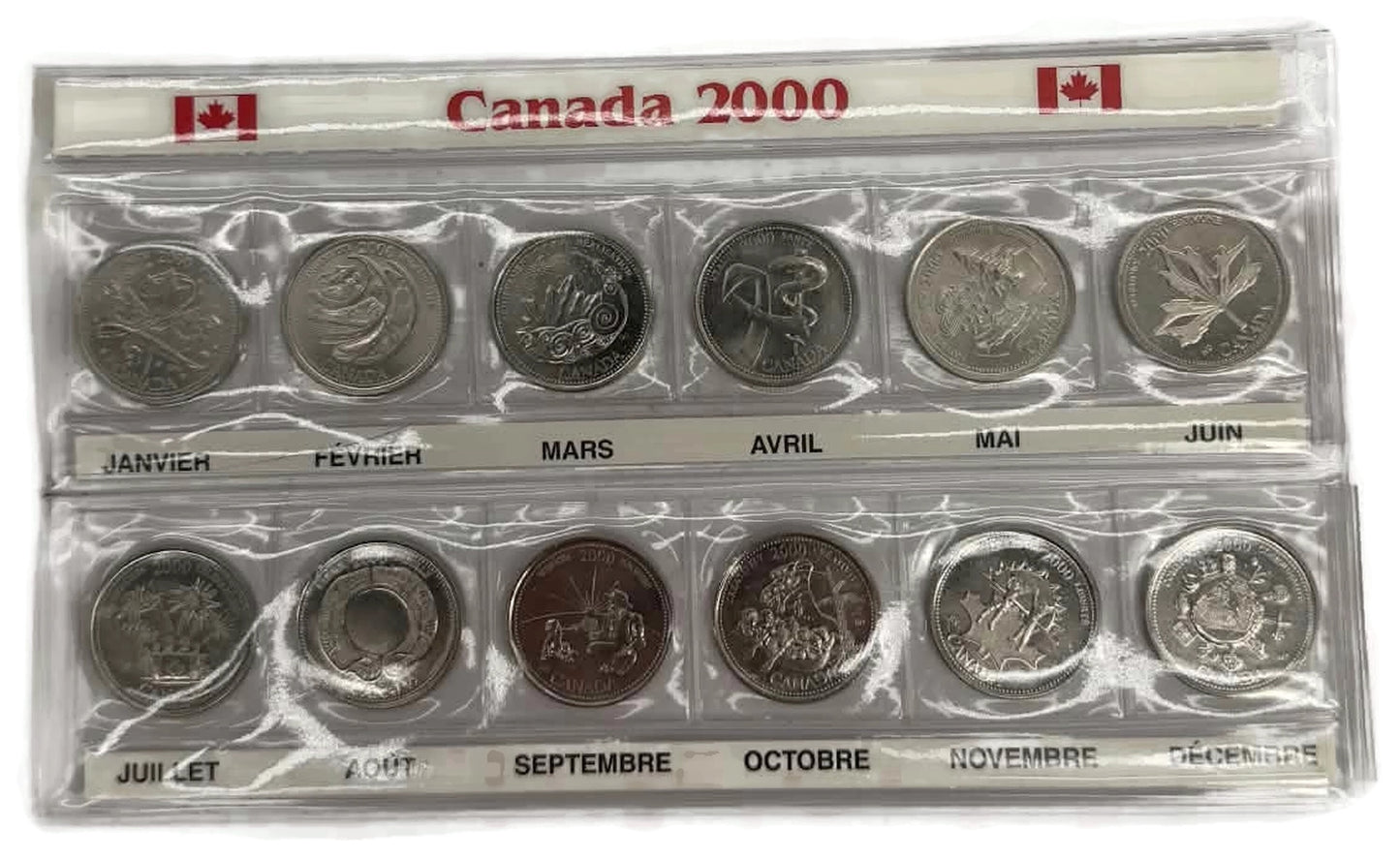 25 cents collection set Canada Month of the year 2000