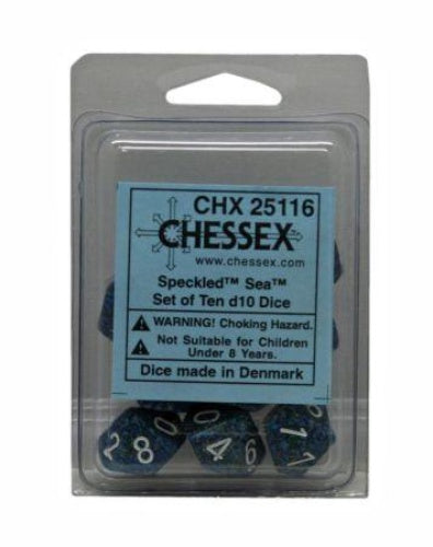 Speckled 10 * D10 Sea Chessex Dice (CHX25116)