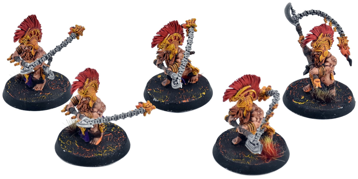 FYRESLAYERS 5 Hearthguard Berzerkers #3 WELL PAINTED Warhammer Sigmar 4278