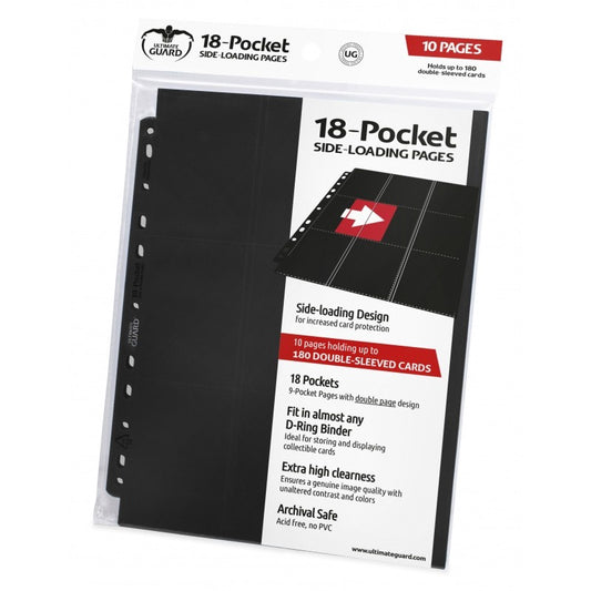 Ultimate Guard Supreme Pages Side-Loading 18Pkt Black 10Ct