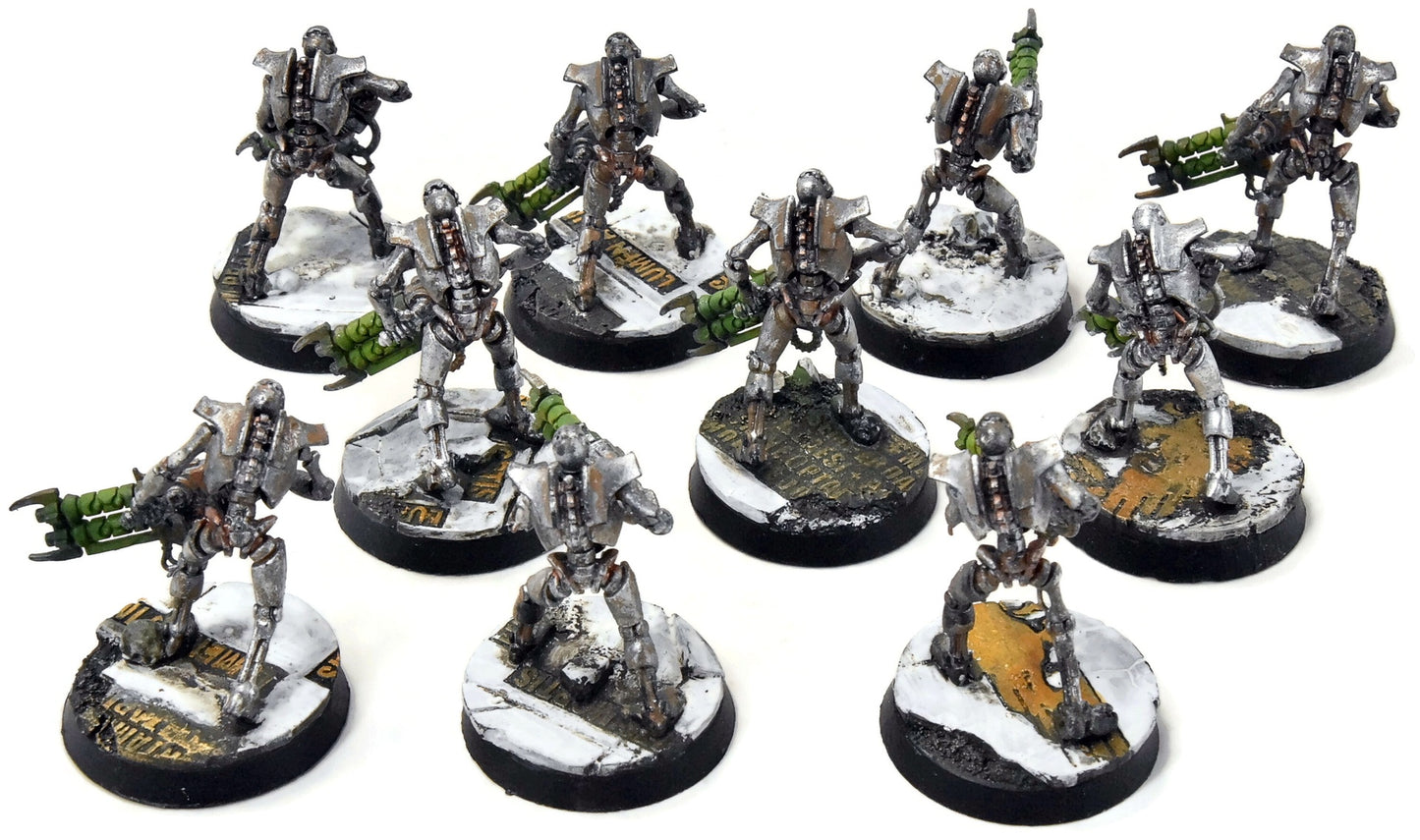NECRONS 10 Necron Warriors #2 WELL PAINTED Warhammer 40K 4925