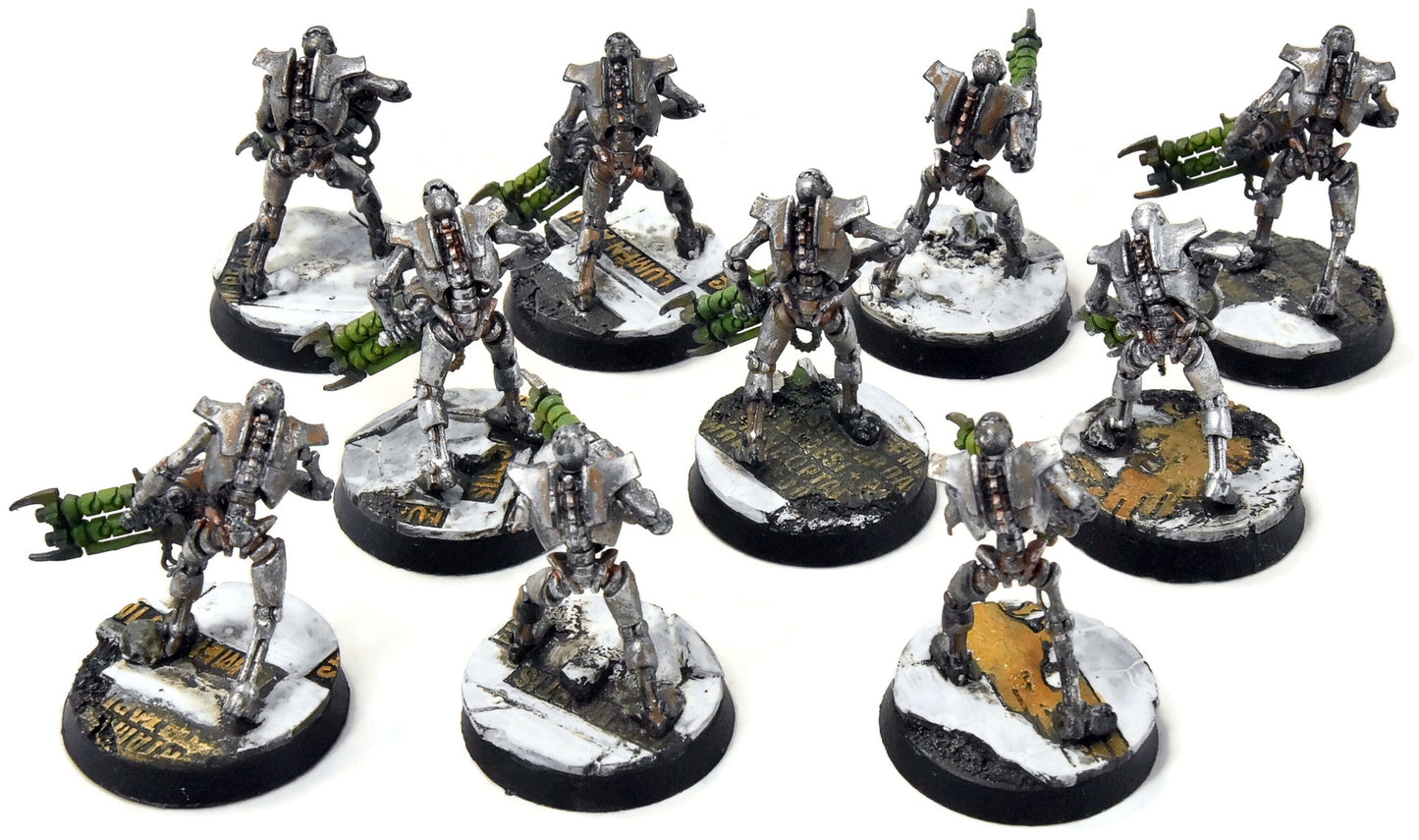 NECRONS 10 Necron Warriors #2 WELL PAINTED Warhammer 40K 4925