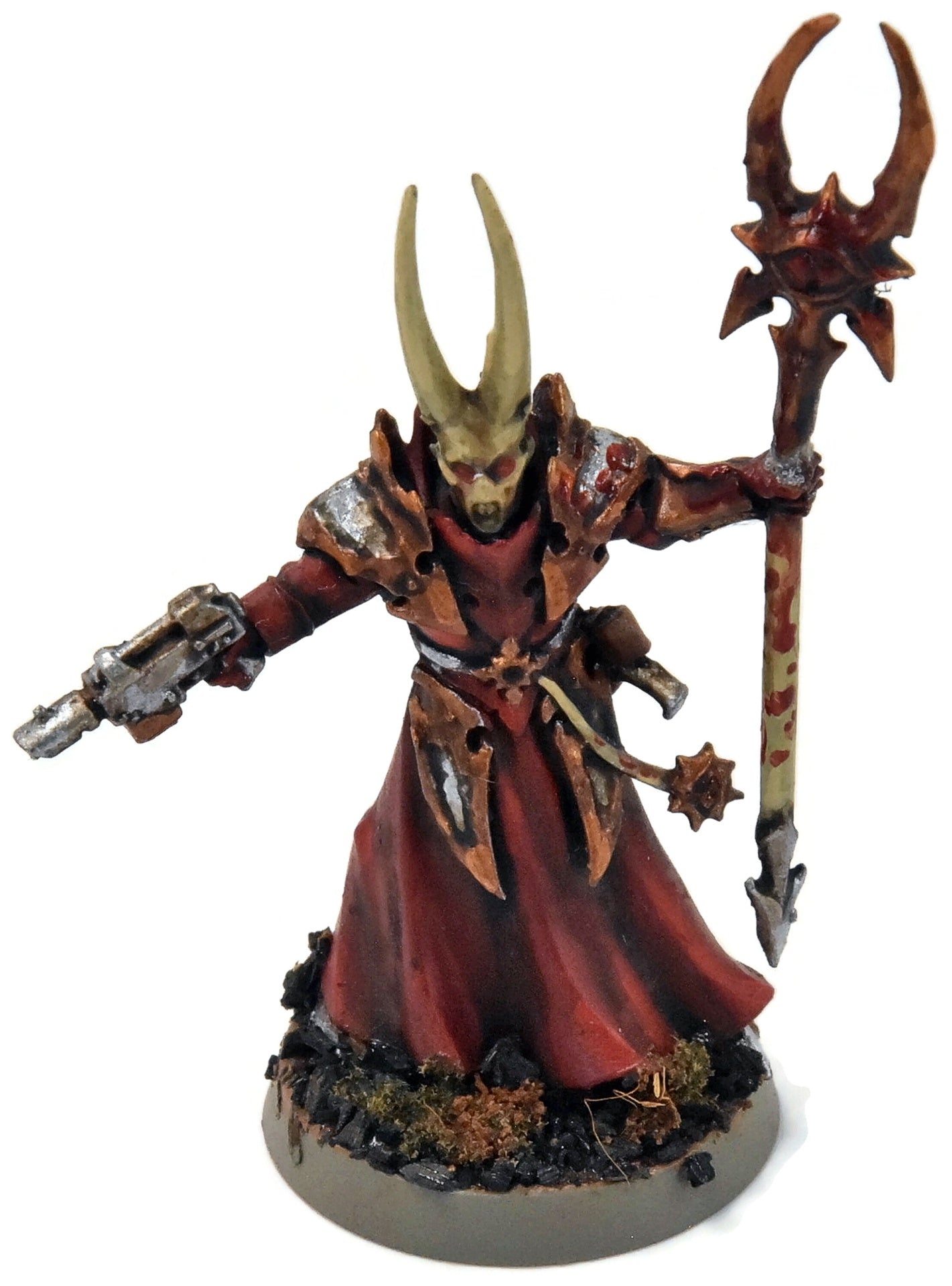 CHAOS SPACE MARINES Chaos sorcerer converted #2 WELL PAINTED Warhammer 40K