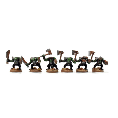 ORKS 10 Ork Boyz With Nob #9 WELL PAINTED 40K