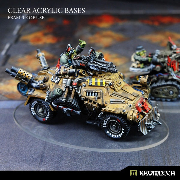 Clear Acrylic Bases - Oval 75x42mm (15)