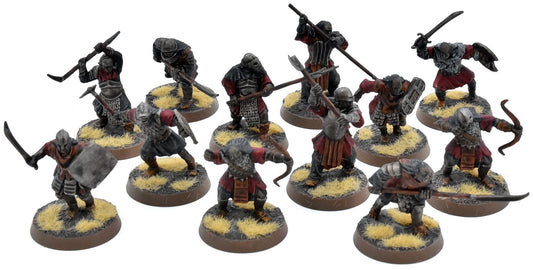 LOTR 12 Mordor Orcs #3 WELL PAINTED Middle Earth Strategy Battle Game