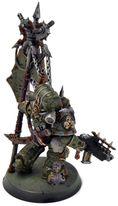DEATH GUARD Plague Marine Icone Bearer #1 WELL PAINTED Warhammer 40K