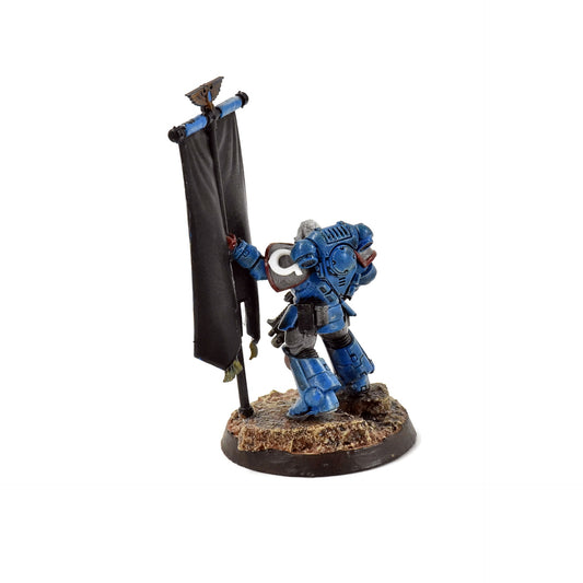 SPACE MARINES Ancient with Astartes Banner #1 WELL PAINTED 40K
