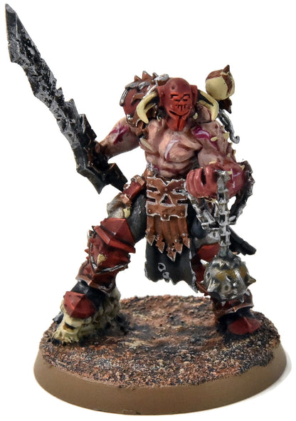 SLAVES TO DARKNESS Slaughterpriest with Huckblade & Wrath-Hammer #2 PRO PAINTED