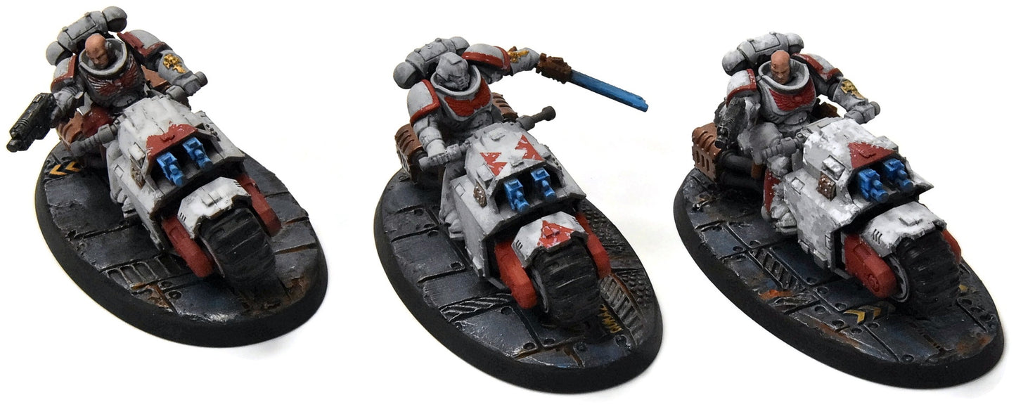 SPACE MARINES White Scars 3 Outriders #1 PRO PAINTED Warhammer 40K