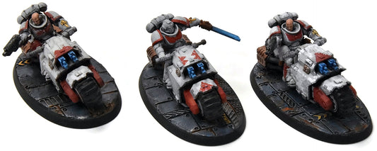 SPACE MARINES White Scars 3 Outriders #1 PRO PAINTED Warhammer 40K