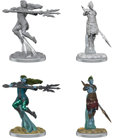 D&d Unpainted Minis Wv20 Sea Elf Fighters