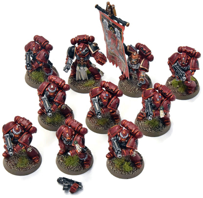 BLOOD ANGELS 10 Tactical marines #1 METAL PRO PAINTED Warhammer 40K