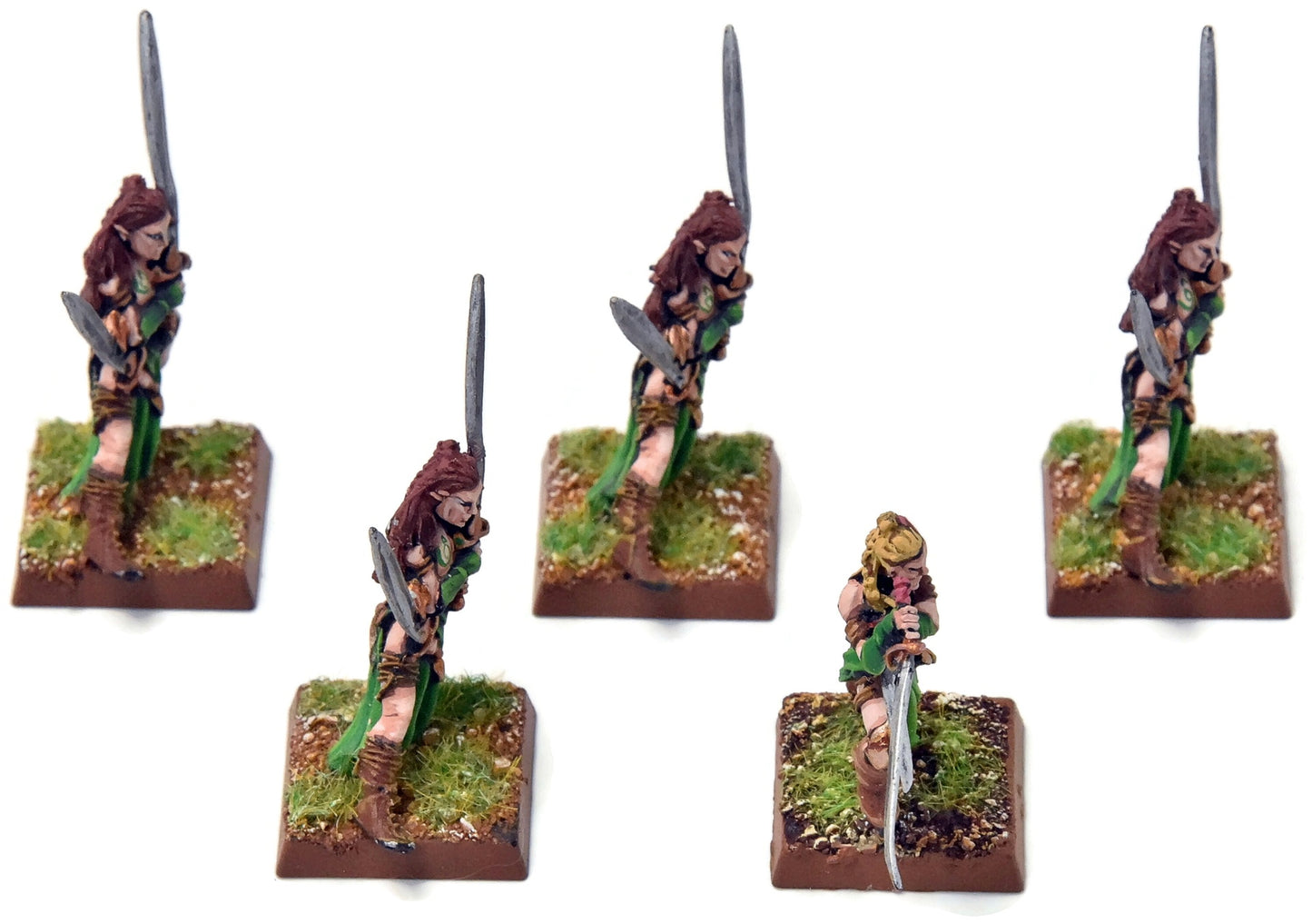 WOOD ELVES 5 Wardancer #1 METAL PRO PAINTED Fantasy