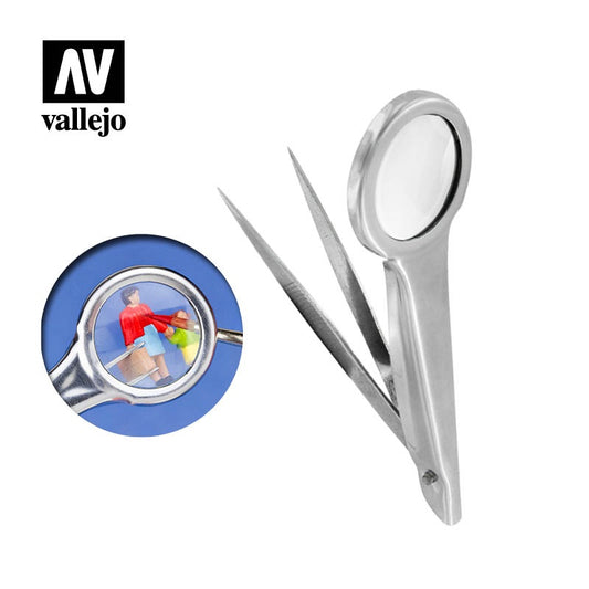 Vallejo Tweezers With Magnifier (T12001)
