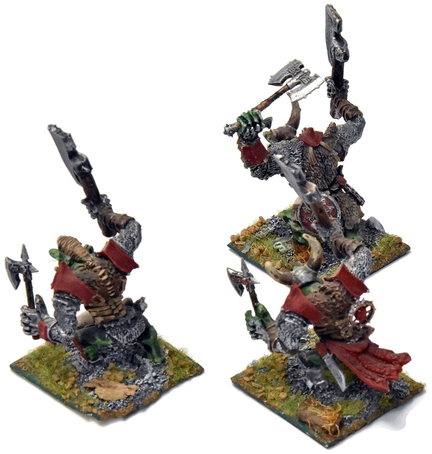 BEASTMEN 3 Chaos Trolls #1 WELL PAINTED METAL Warhammer Fantasy