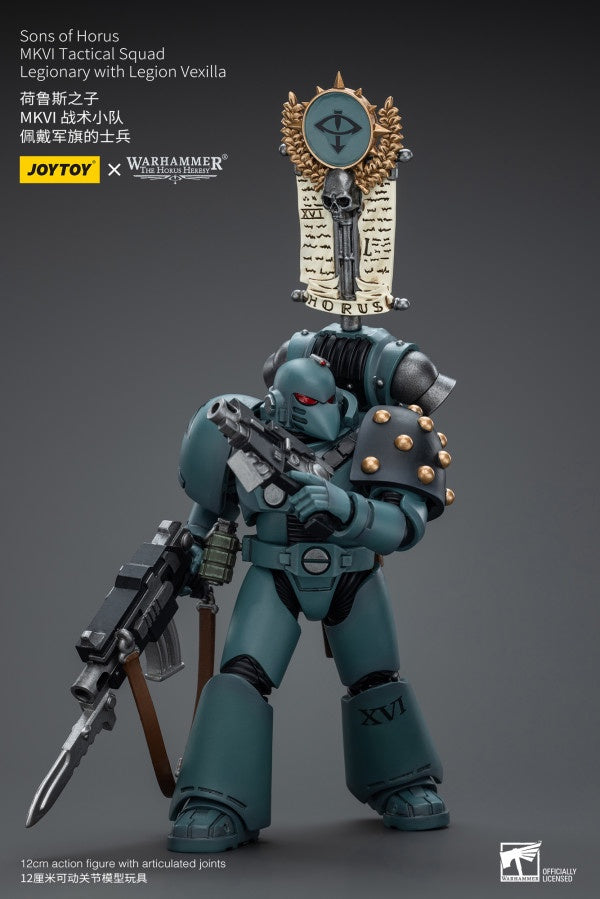 MKVI Tactical Squad Legionary with Legion Vexilla Sons of Horus Joy Toy
