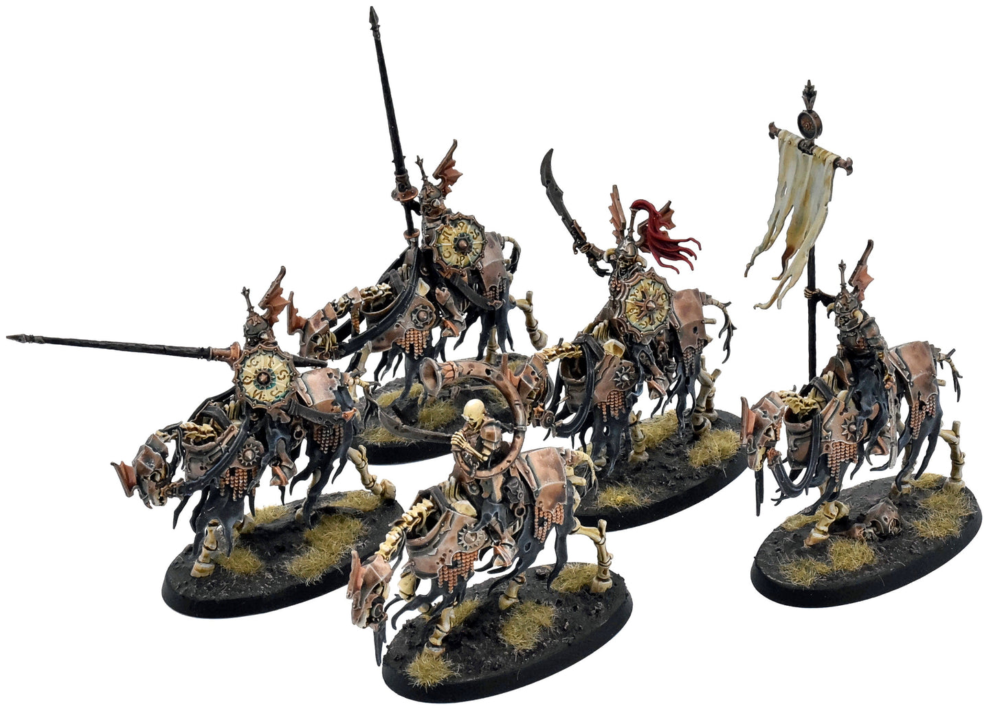 SOULBLIGHT GRAVELORDS 5 Barrow Knights #1 COMMISSION PRO PAINTED Sigmar 1248