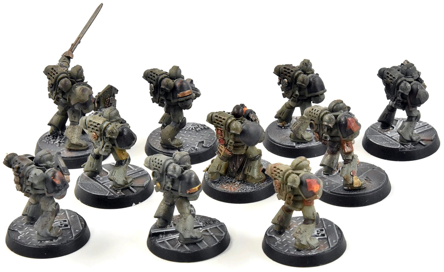 SALAMANDERS 10 Tactical Marines #3 WELL PAINTED Warhammer 40K
