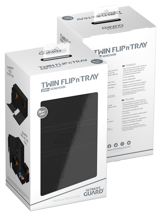 Ultimage Guard Twin Flip N Tray Deck Case Monocolor Black 200+