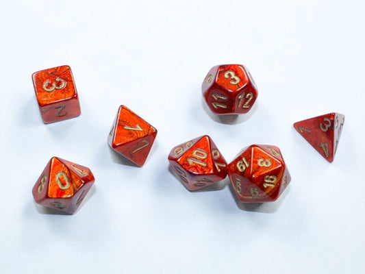 Mini Scarab 7-Die Set Scarlet/Gold (CHX20414)