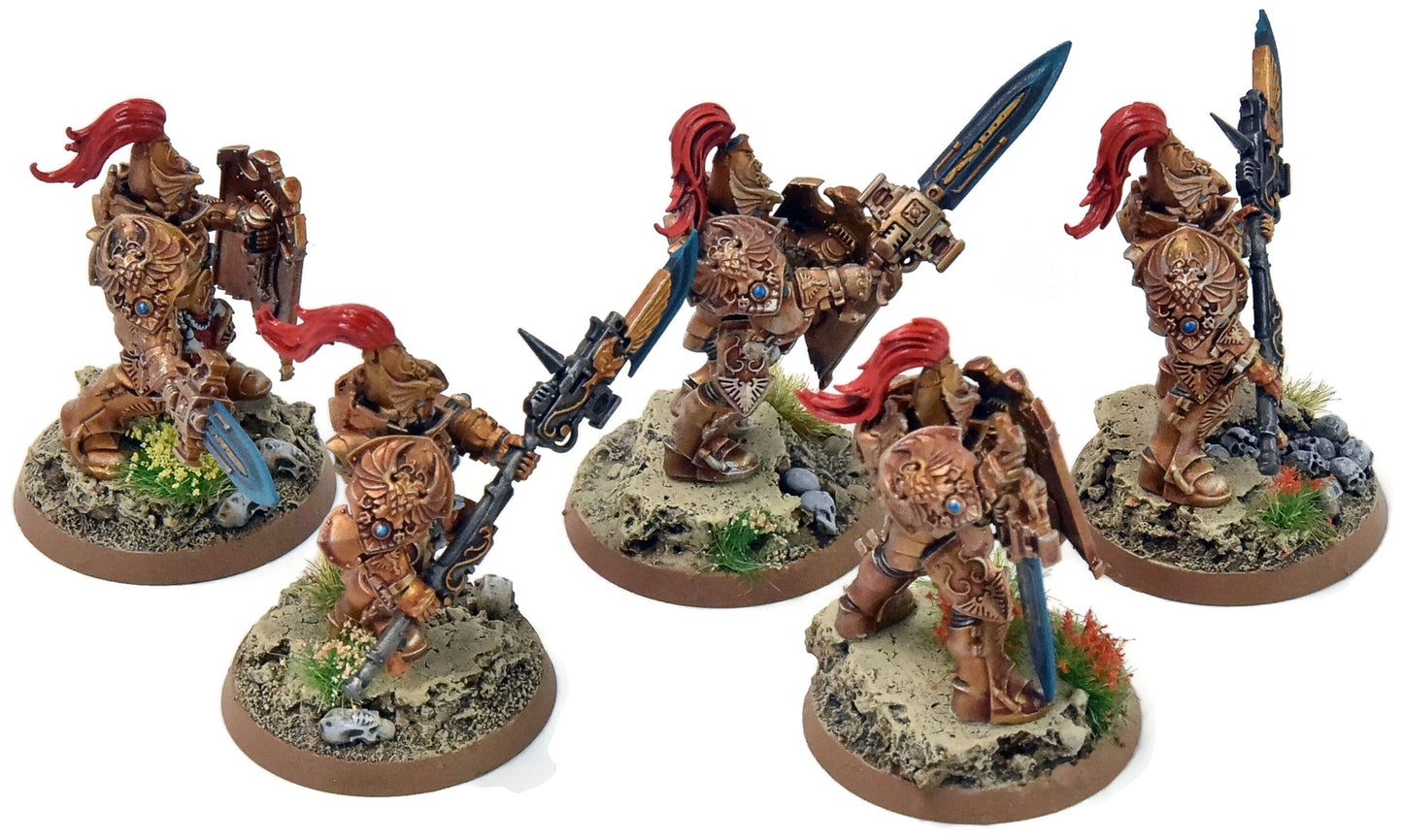 ADEPTUS CUSTODES 5 Custodian Guards Squad #1 PRO PAINTED Warhammer 40K