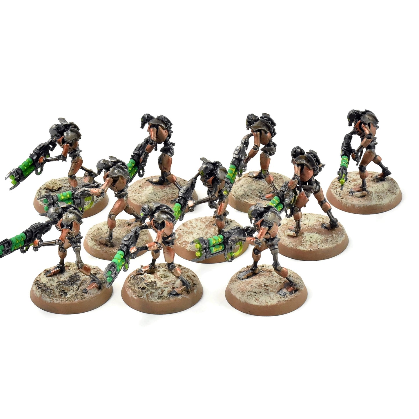 NECRONS 10 Warriors #5 WELL PAINTED Warhammer 40K