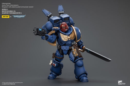 Jump Pack Intercessors Sergeant With Plasma Pistol And Power Sword Ultramarines