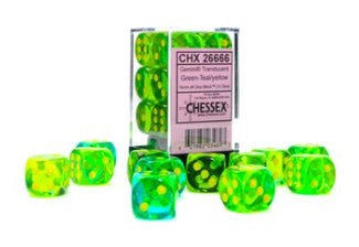 Gemini 12d6 Translucent Grn- Teal/yellow 16mm