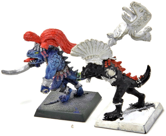 LIZARDMEN Saurus Champion And Musician #8 METAL Warhammer Fantasy