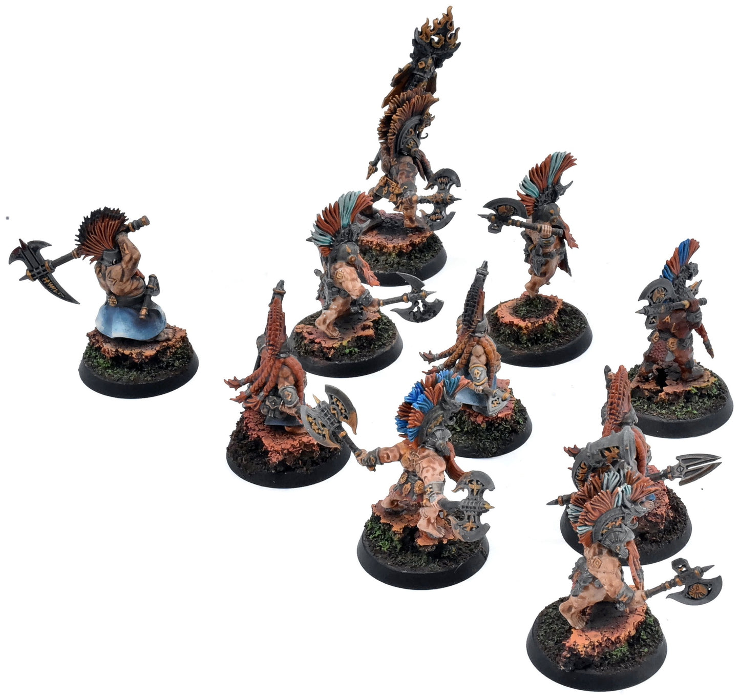 FYRESLAYERS 10 Vulkite Berzerkers #1 WELL PAINTED Warhammer Sigmar 1186