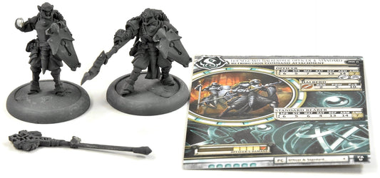 WARMACHINE Houseguard Halberdiers Officer & Standard #1 METAL Retribution