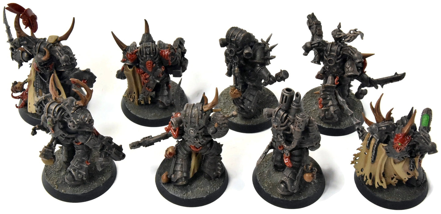 DEATH GUARD 8 Plague Marines #2 Warhammer 40K WELL PAINTED