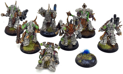DEATH GUARD 7 Plague Marines #2 Warhammer 40K WELL PAINTED