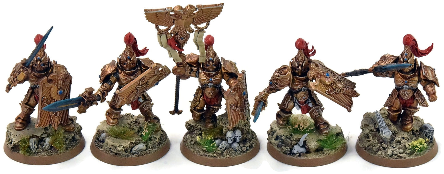 ADEPTUS CUSTODES 5 Custodian Guards Squad #4 PRO PAINTED Warhammer 40K